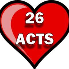 26Acts's profile picture. 26 Acts celebrates random acts of kindness in memory of the students and teachers killed at Sandy Hook Elementary School. (Not affiliated with Ann Curry)