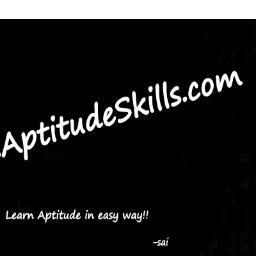 Dear all,this is like a discussion forum for the students those who are willing to practice aptitude que and gain skills in solving aptitude in a easy manner!!!