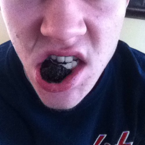 Sit back and spit black.