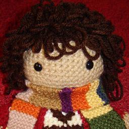 Last time lord doll in existence.Traveling through space and time in a blue cereal box with @WoolverSong.Wears a scarf.Would you like a Jelly Baby?(RP)