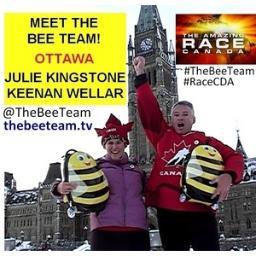 TheBeeTeam's profile picture. The Bee Team - Amazing Race Canada applicants from Ottawa - @juliekingstone and @socialkeenan Julie Kingstone and Keenan Wellar thebeeteam.tv