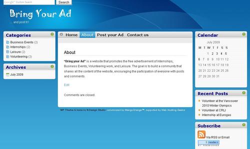 ´´Bring Your Ad´´ is a new website where anyone can read and post ads. Don't hesitate to write your ad/article/announcement and see it published..