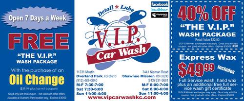 V.I.P. CAR WASH  Detail and Lube