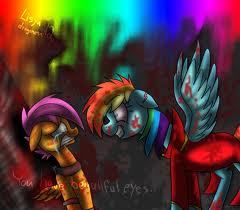 im rainbow dash...... any pony want a trip to the factory *smiles evilly* i promise we wont hurt you.......in the factory your fears and horrors come true