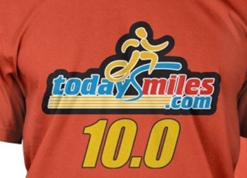 We love to run so much we wear the number of miles we are running on our shirts everyday!