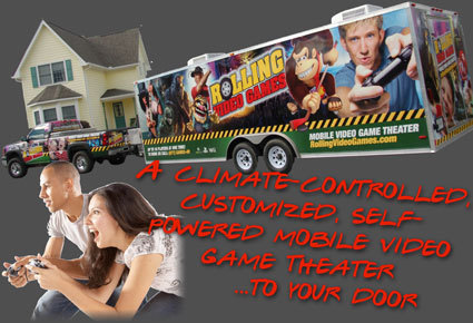 RollingVideoGa1's profile picture. Rolling Video Games is a mobile gaming truck trailer with FOUR widescreen high-def TVS and custom stadium seats with built in speakers! Ideal for gaming!