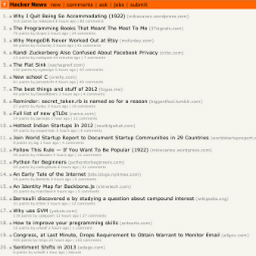 Tweets the stories on the front page of Hacker News. Maintained by @d4nt and in no way affiliated with Y Combinator.