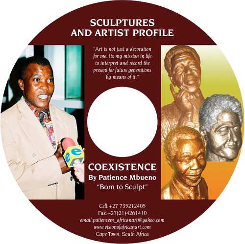 Sculptor,Painter,Mold-Maker,Skill developer,2007 Gauteng EmergingExporter of the Year,Storyteller,Owner of PATIENCE VISION OF AFRICAN ART google Patience Mbueno