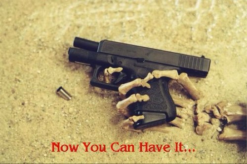 Glock always wins, comfy here in the bunker, bring it on!