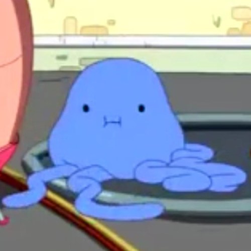 '' Haha Jingo Jango! '' Is some kind of candy squid cuddly creature, It loves tomatos. Creation of Princess Bubblegum.