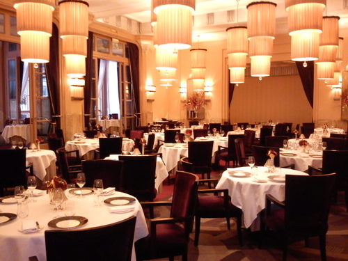 The stunning interior of Gordon Ramsay at Claridge's defines glamour and style, complemented by impeccable service and exceptional food.
