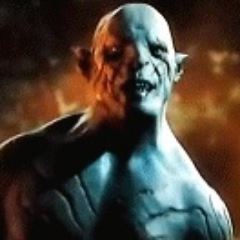 I am Azog the pale orc, ruler of Moria & Mount Gundabad, and killer of Thrór. Yes, I have a prosthetic arm but the ladies love it.