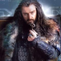 Thorin Son of Thrain Son of Thoro King Under The Mountain. I am a king who has lost his kingdom, I have a powerful, forbidding presence and carry a heavy buren.