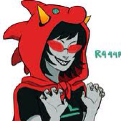 Your name is TEREZI PYROPE. You love the color red and you perform justice-like acts upon stuffed dragons. ♥?♦@LEADERKARKAT ♠?♣? (Official rp)