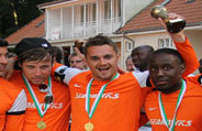 Annual amateur 5-a-side football tournament in Berlin. Perfect for a football tour, stag weekend, corporate team outing or a lads weekend.