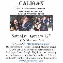 We host traveling Indie musicians, mostly, doing about 1 show a month.. our next show CALIBAN  jan 12th 7pm ... at http://t.co/uDSG6zsi