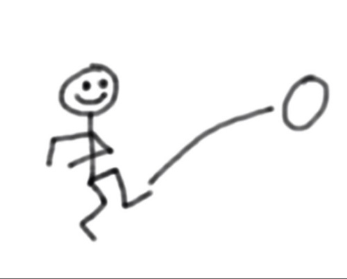 Classic moments from the world of football shown by stick men. Avi is Marco van Basten scoring in the final of Euro 88. Request your favourite footy moments.