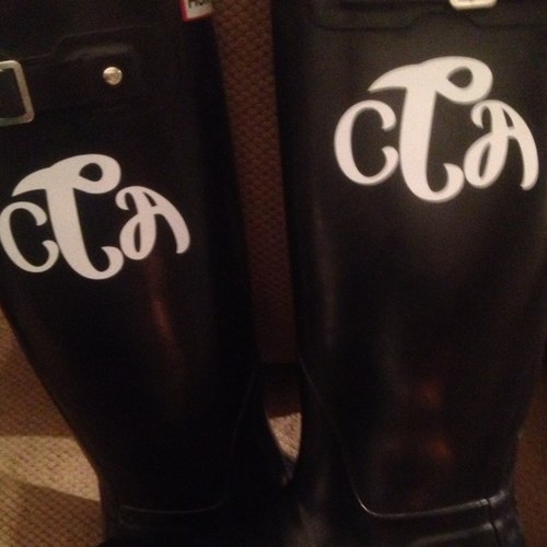 Hey yall! Its Anna Tepool and Abbie Bright! We monogram rainboots! $18 for your own and $50 if we provide them! We can do the monogram any color! Message us !