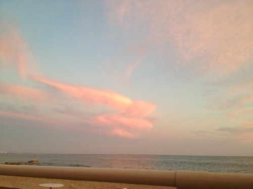 just here at the beach