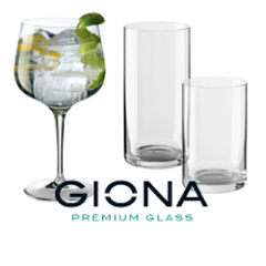 Giona la marca de cristalería profesional, caracterizada por el diseño, calidad y resistencia de sus productos.