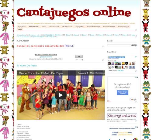Los vídeos online de todas las canciones de la discografía de los #Cantajuegos.