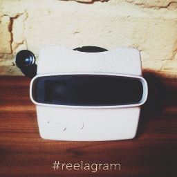 Immortalize your instagram photos in retrovision! Pick your or your friends fav Instagrams to go on a photo reel for a view-finder. Made in the USA by @doejo