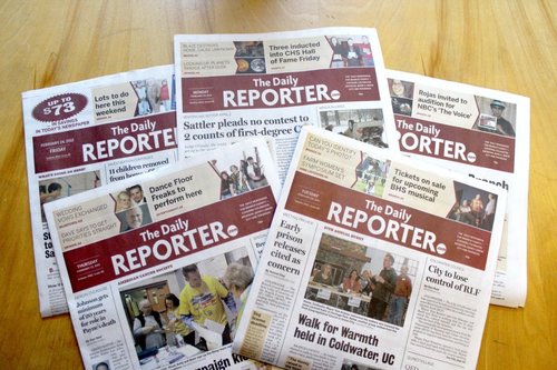 The Daily Reporter for the city of Coldwater and Branch County, Michigan. Paper comes out Mon-Sat. Like us on Facebook too. 
http://t.co/x7hD6ISr