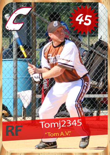 COMbat Derby Life Advisory Staff Member. OG AV Heur. #45. COMbatant For Life. Love My Wife. Softball Junkie. aka...TOM A.V. aka... Tommy Wanted