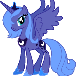 SUBDITOS DE ECUESTRIA!, SOY LA PRINCESA LUNA, HERMANA DE CELESTIA!. Tengo que bajar un poco mi voz...