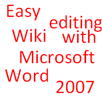 WordOnWiki: easy wiki editing with Microsoft Word