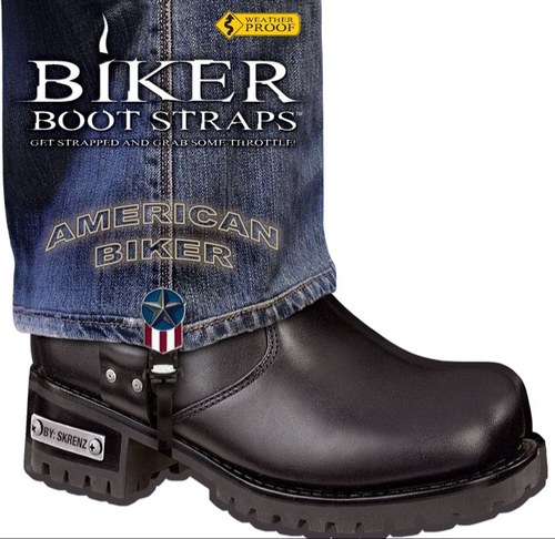 biker boots with straps