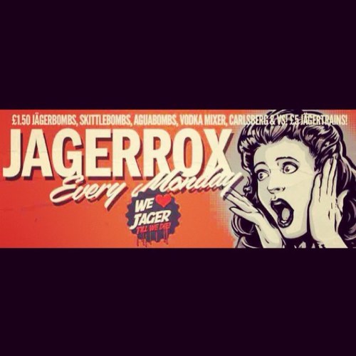 JagerRoxNorwich's profile picture. JagerRox = £1.50 JagerBombs, £1.50 Vodka/Mixer, £5 JagerTrains, massive anthems by our resident DJ Cable, FREE entry & mucho JagerFun!