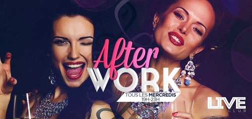Retrouvez les AfterWork tous les mercredis de 19h à 23h au LIVE CLUB