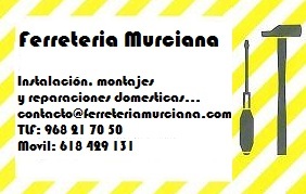 FERRETERIA MURCIANA

TLF 968 21 70 50
contacto@ferreteriamurciana.com