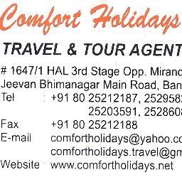 Comfort Holidays Pvt Ltd. is a one stop travel company. Be it information about booking of International/ Domestic Air tickets, Visa/Bus & Train Tickets