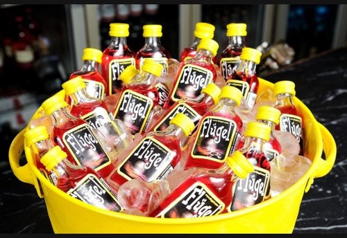 Flugel is a flavoured vodka energy shot, high in caffeine. It comes with a ritual, shake, twist, drink no hands.A party goers drink of choice.unofficial account