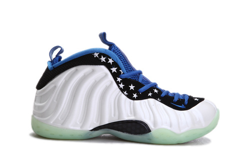 White &  Blue Nike Foamposite One Shooting Stars Glow Soles Just $100 also Cop @LemonGlowFoams  @CherryGlowFoams @BlueGlowFoams @HotBillion For 1000 plus Nikes