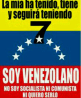 100% antichavista democrata desde hace 70 años y morire democrata por vzla  por el castrocomunismo nada VENEZUELA LIBRE