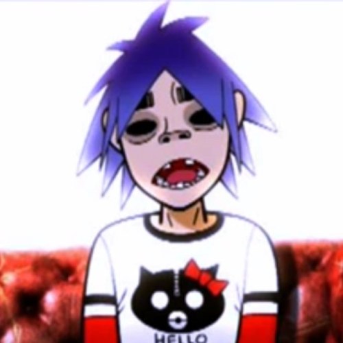Elo there tis be 2D from the gorillaz i lov talkinn to me fans :) #male role player i hate those bloody wales !