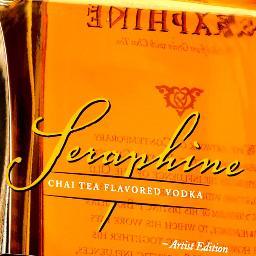 Seraphine Chai Tea Vodka: A collaboration between Yahara Bay & Artist Jônatas Chimen. Must be 21. Drink responsibly. Buy Online Here: http://t.co/exaAZXJJoq