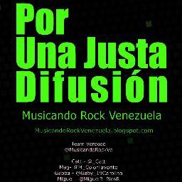 Nos dedicamos a Apoyar y Difundir el Rock en Venezuela, ADM @_CattC  @MiguelR_RiosR  @M_ColorFavorito @Gaby_19Carolina musicandorockvenezuela@gmail.com