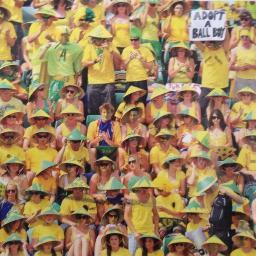 Everybody's favourite Aussie cheer squad! Dressing up, having a laugh, supporting an Aussie, and watching some tennis too!