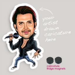 Hand drawn caricatures by professional artists.