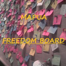 FREEDOM BOARD.Tweet the things that you'd wanna share with the other mapuans.Old and new and IT SHALL BE HEARD.