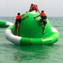 Brand new Aquapark on Chaweng Beach, Koh Samui. Giant inflatables in front of Monkey Bay. 200 bt an hour.