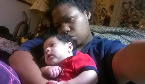 love being a mommy he keeps me on mii feet