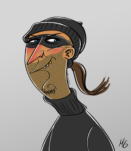 You could call me the Sexy Juice:
bandit, baron, burglar, crook, larcener, lifter, owl, pickpocket, pilferer, prowler, purloiner, robber, scrounger, swindler.