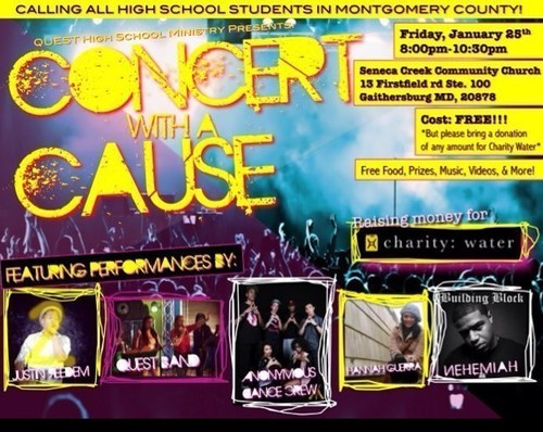 Concert with a cause
Jan 25th
Projectchartywater
http://t.co/Wix3tp37