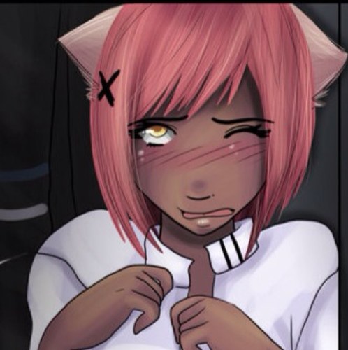 Age: 18.
Specie: Cat Girl.
Eyes Color: Yellow.
Hair Color: Pink.
Furry Color: White.
Height: 5' 4''