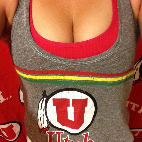 Utah women are gorgeous!  Ladies, show off your U of U apparel in a sexy but classy way. Nudity is not promoted. #GoUtes. DM or email pics to uu_boobs@yahoo.com